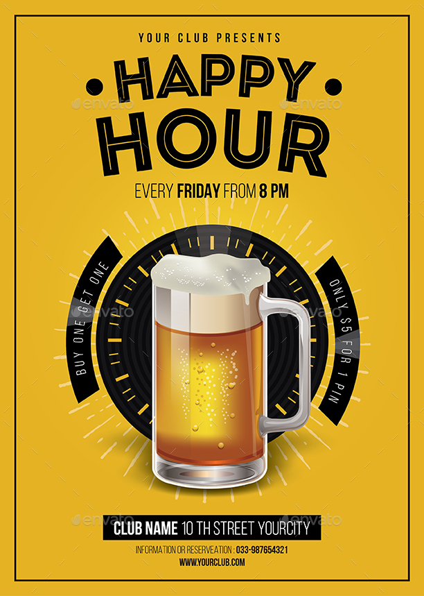 Happy Hour Beer Promotion Bundle By Guuver Graphicriver